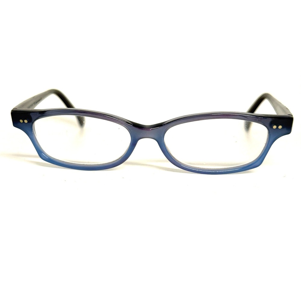 Lafont Paris Eyeglasses Womens Blue Purple Ombre Rectangle Frames Made in France